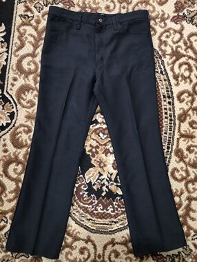 Wrangler Pleated Polyester Dress Pants Slacks Trousers Western Outlaw Cowboy